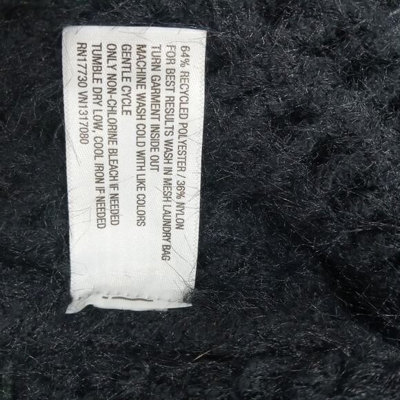 NWT Universal Thread Women Black Crewneck Open Knit Sweater Size Medium Coastal - Picture 5 of 9